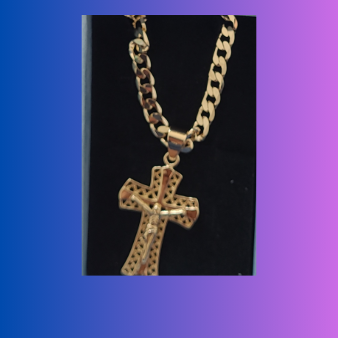 CADENA CON DIJE CRUZ LABRADA